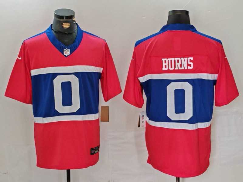 Mens New York Giants #0 Brian Burns Century Red Alternate Vapor FUSE Limited Stitched Jersey